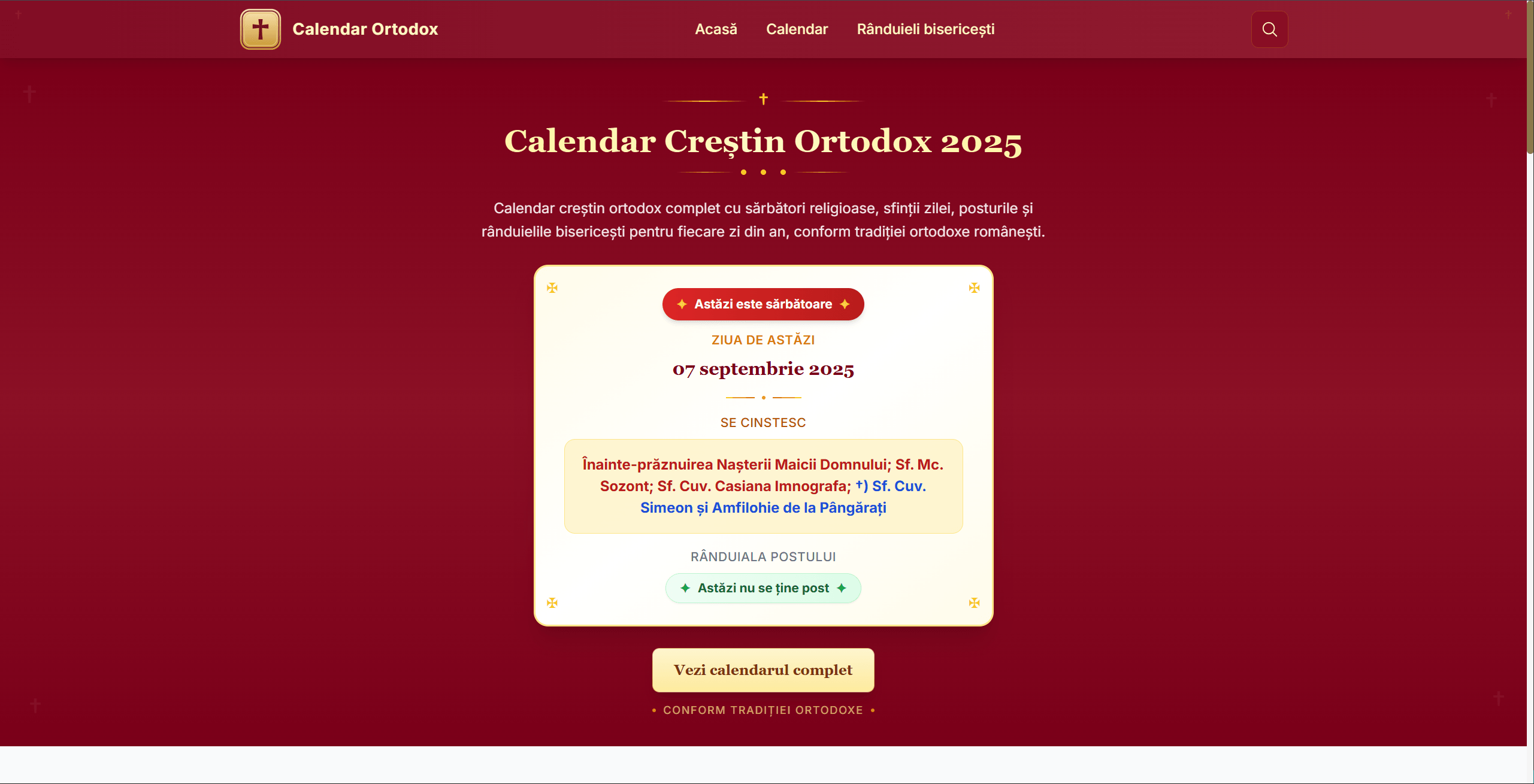 Calendar Ortodox Digital