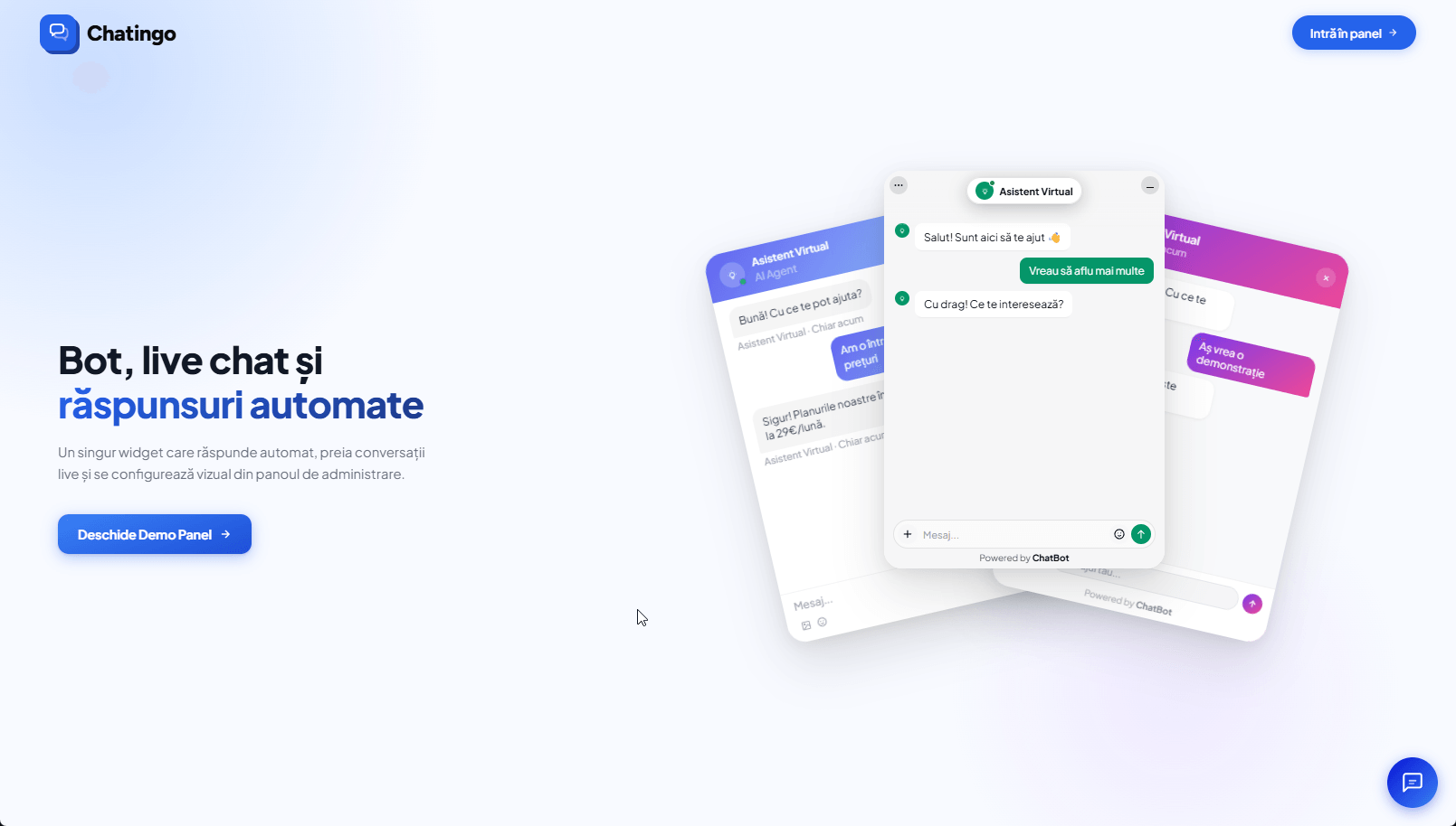 Asistent Virtual AI pentru Site-uri Web